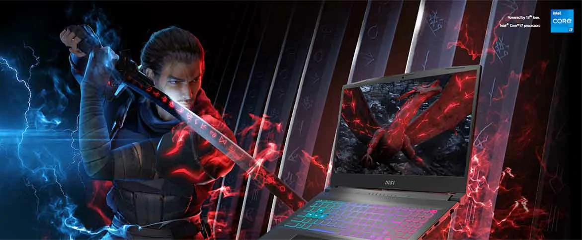 PC Portable MSI KATANA | Intel Core i7 - RAM 8Go GeForce RTX 3050 - Noir